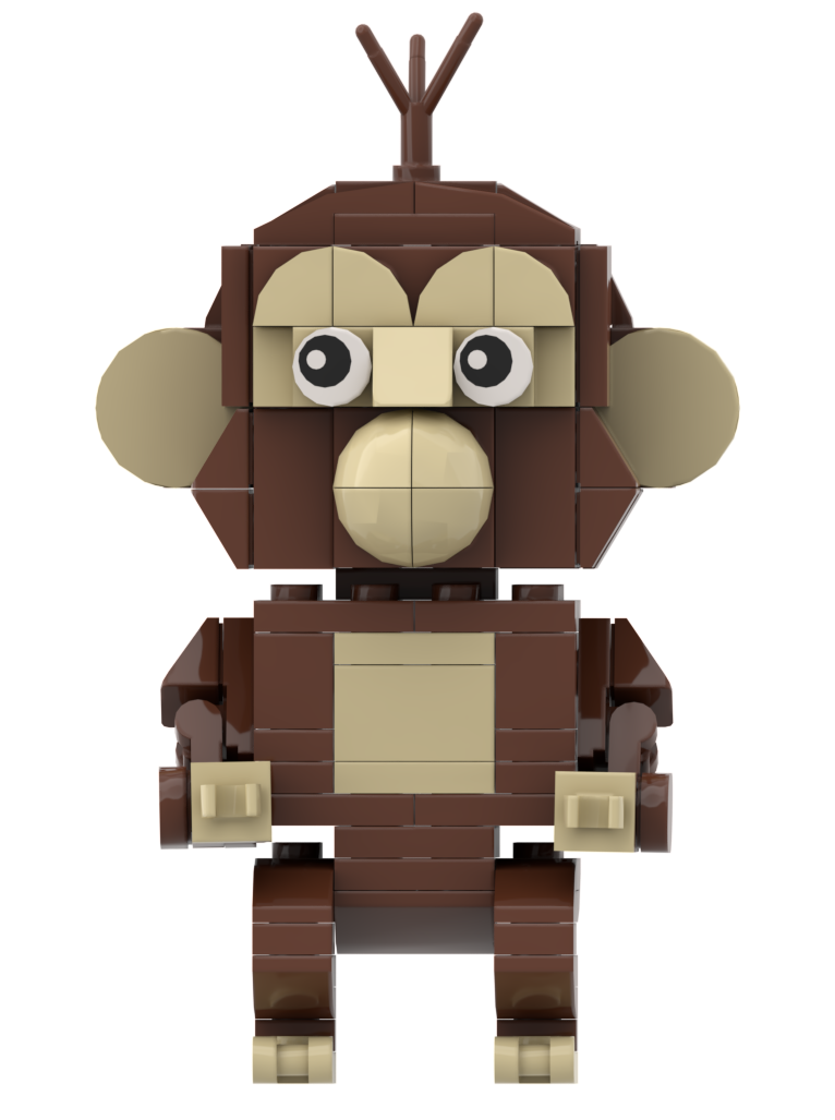 Custom Monkey Building Block Set – Mini Animal Model Collection