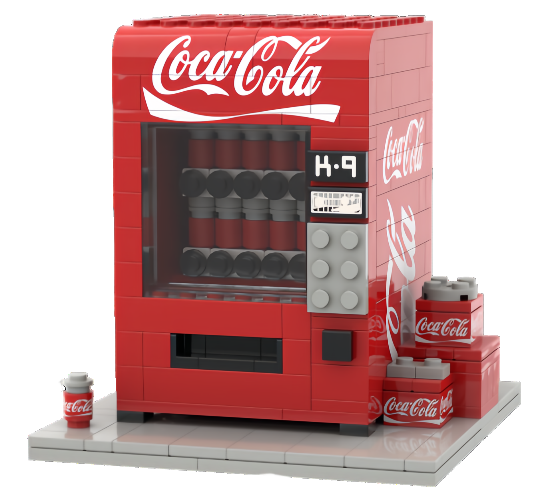 Custom Beverage Vending Machine Building Block Set – Mini Retail Display Collection