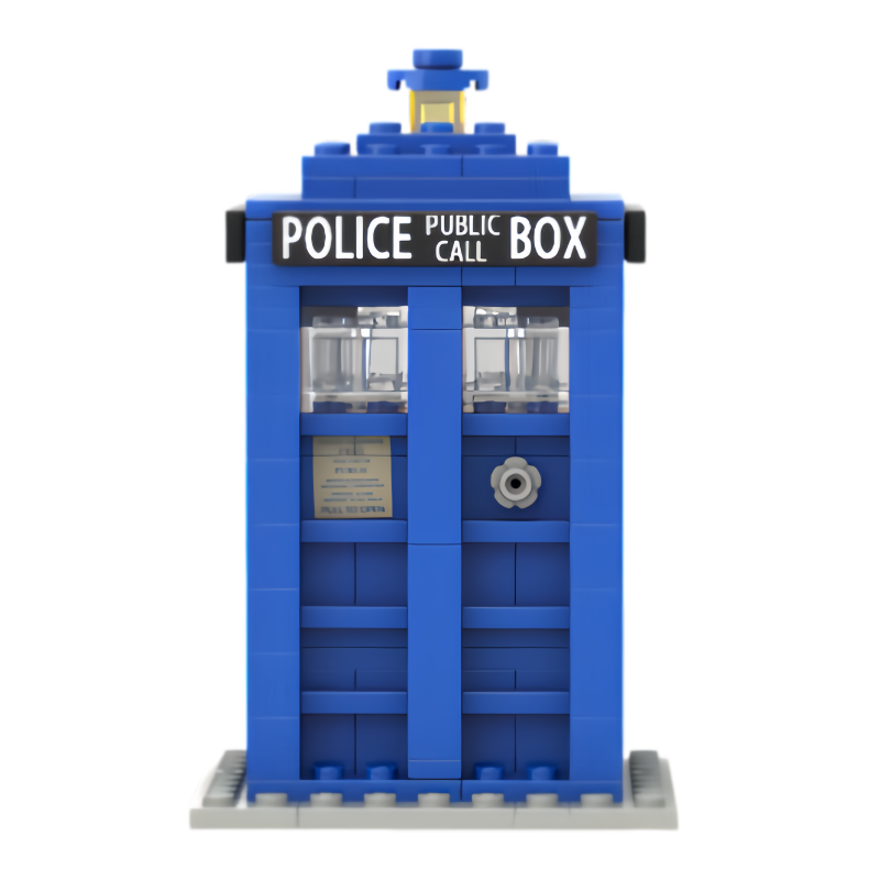 Custom Blue Police Box Building Block Set – Classic British Landmark Collection