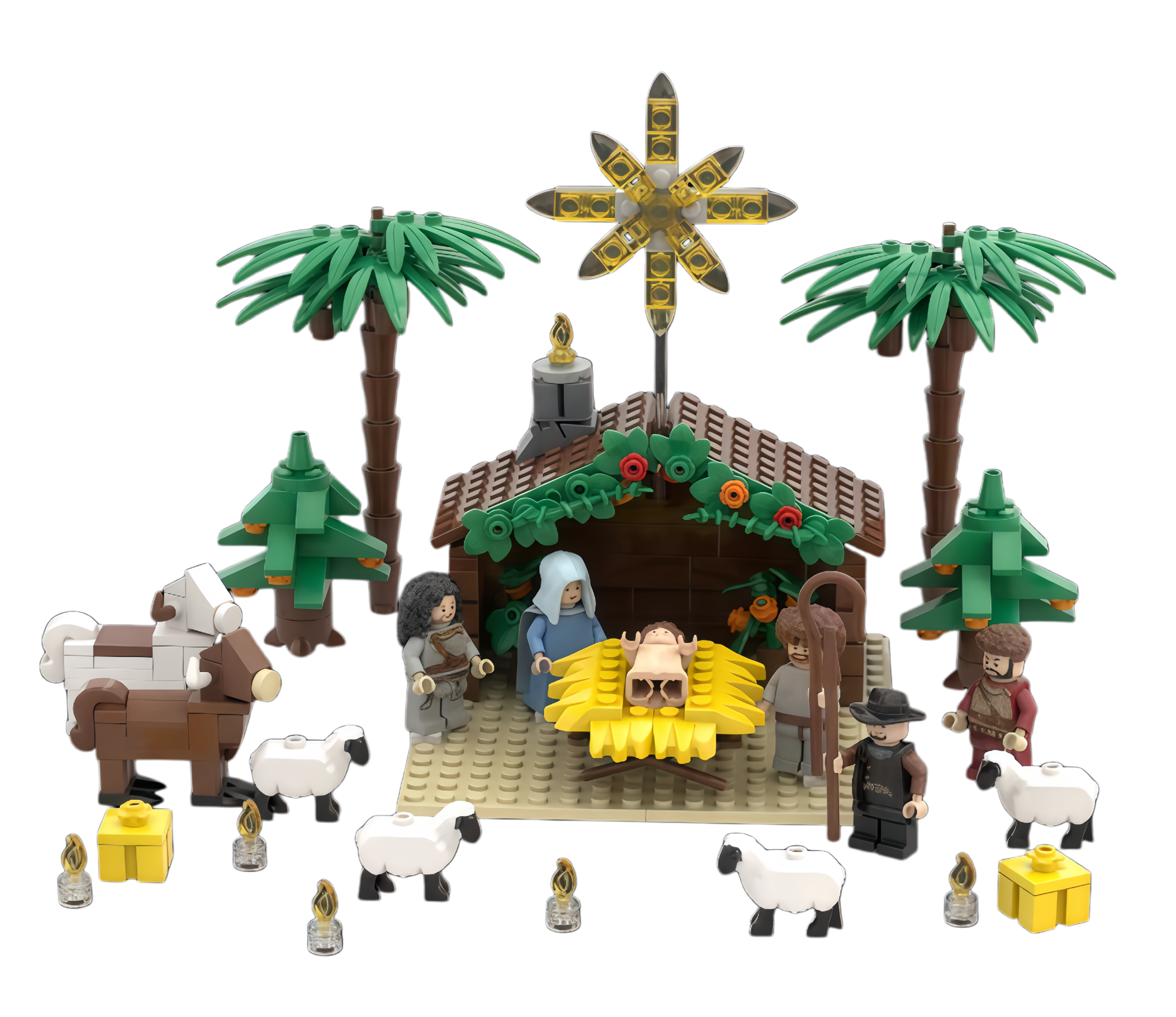 Custom Nativity Scene Building Block Set – Christmas Religious Mini Brick Display