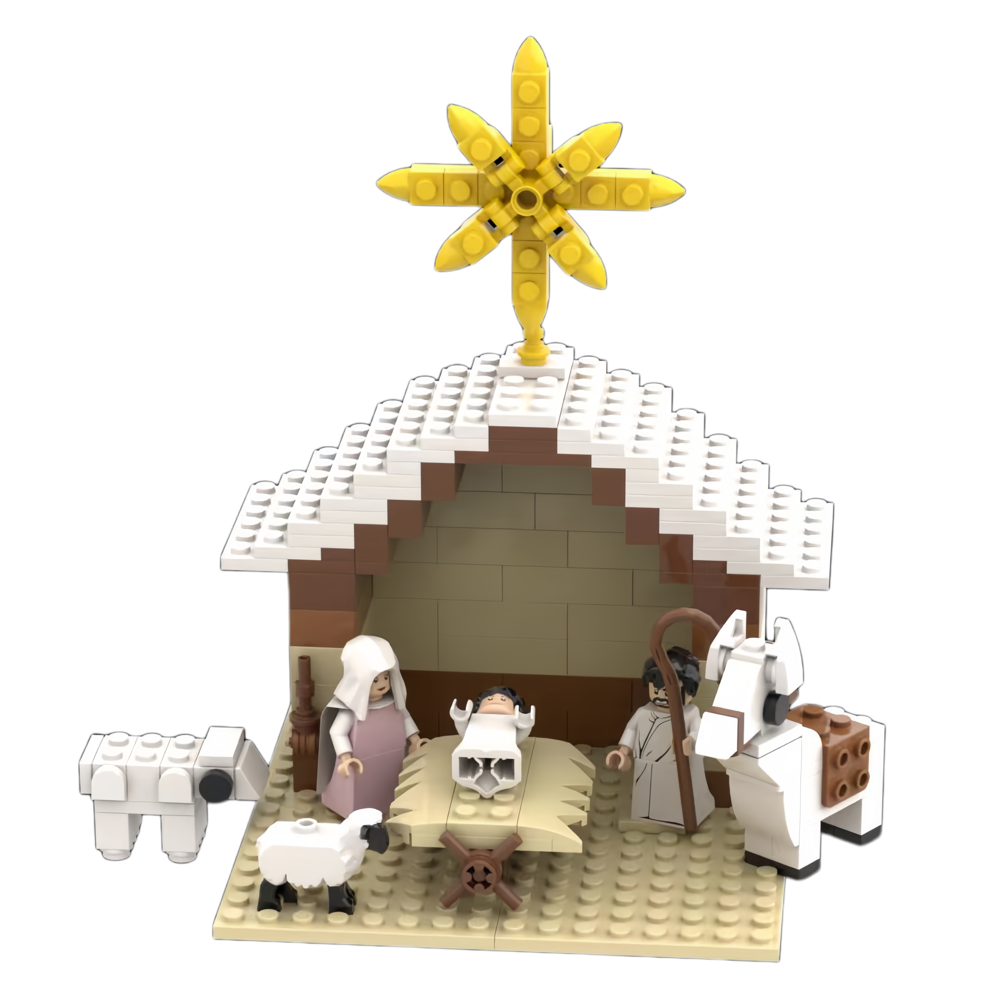 Custom Nativity Scene Building Block Set – Christmas Religious Mini Brick Display