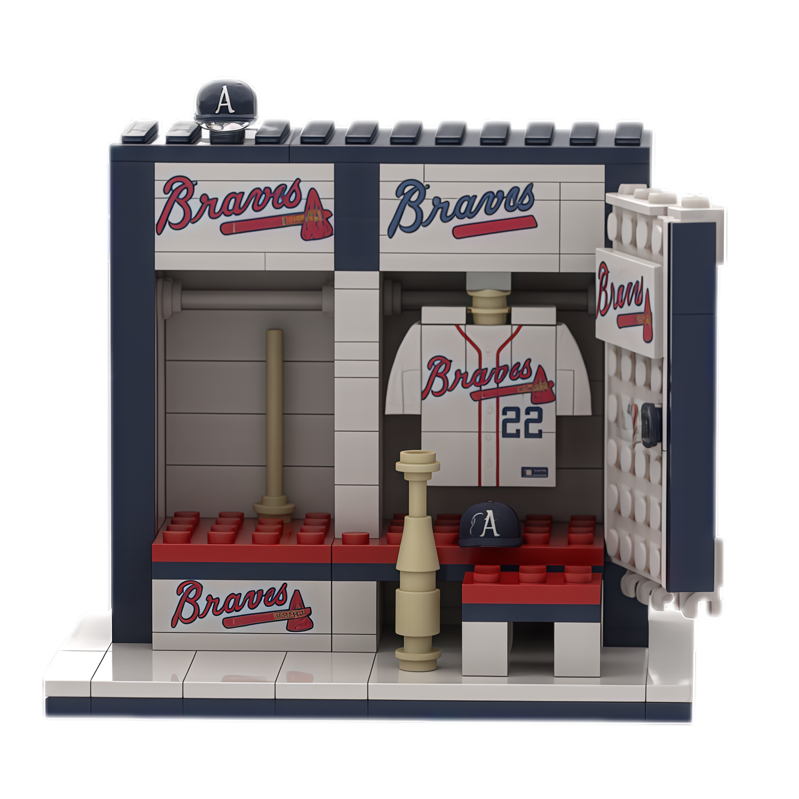 Custom Baseball Locker Building Block Set – Sports Team Display Collection
