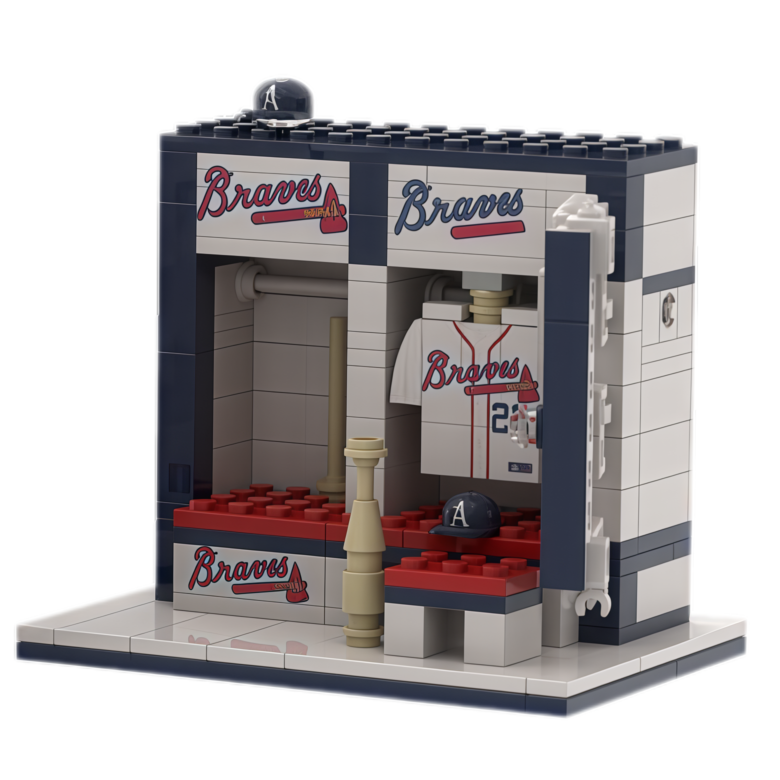 Custom Baseball Locker Building Block Set – Sports Team Display Collection