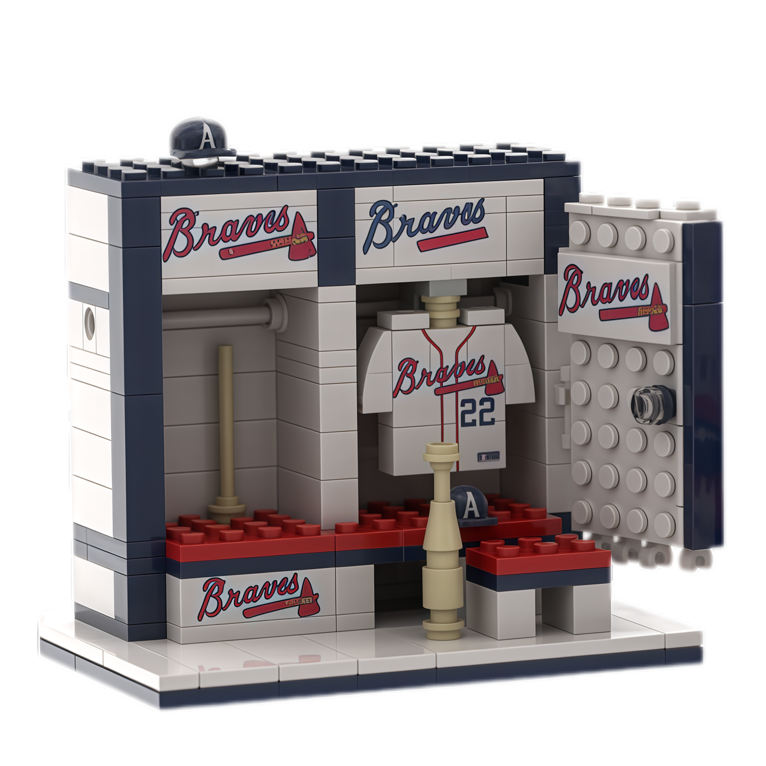 Custom Baseball Locker Building Block Set – Sports Team Display Collection
