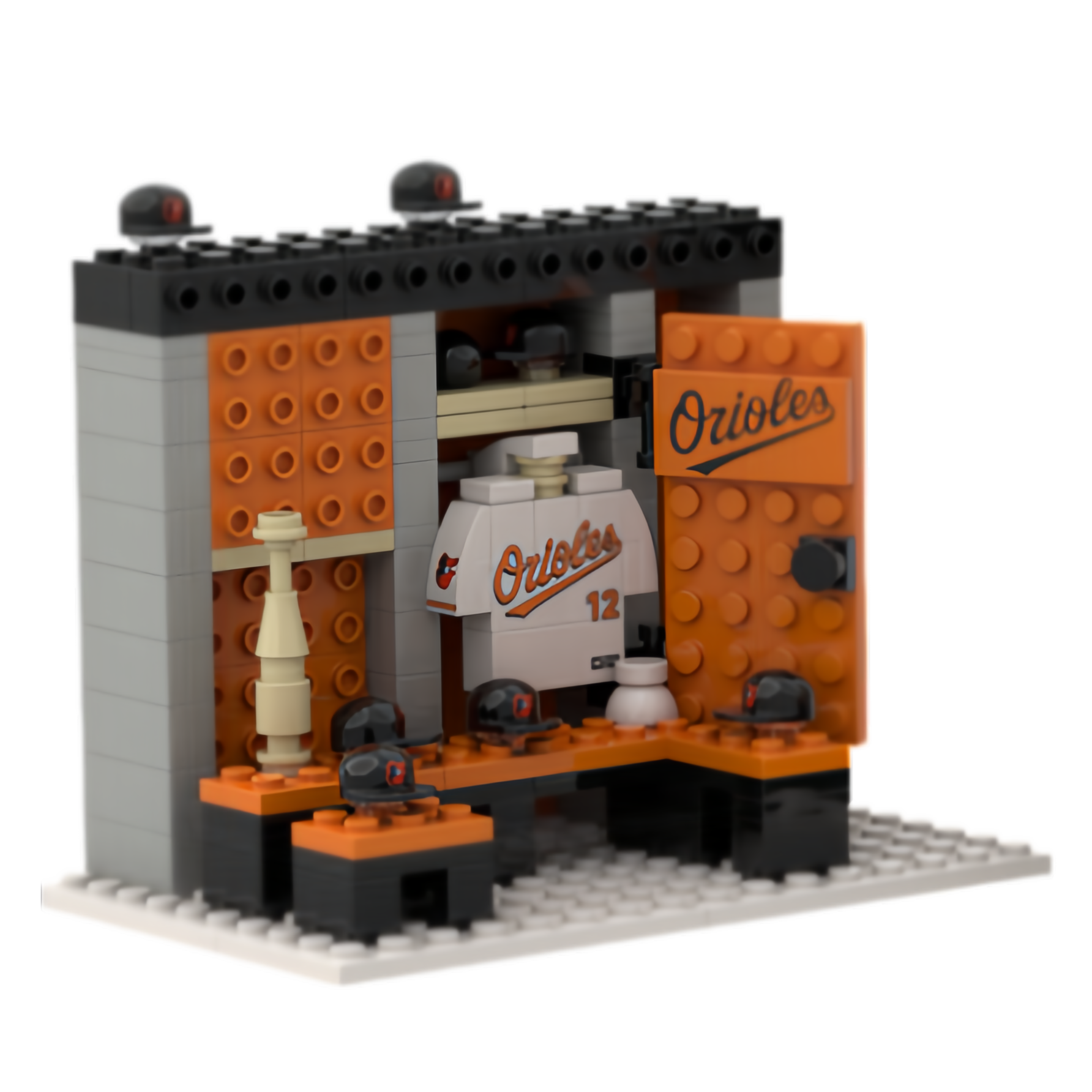 Custom Baseball Locker Building Block Set – Sports Team Display Collection