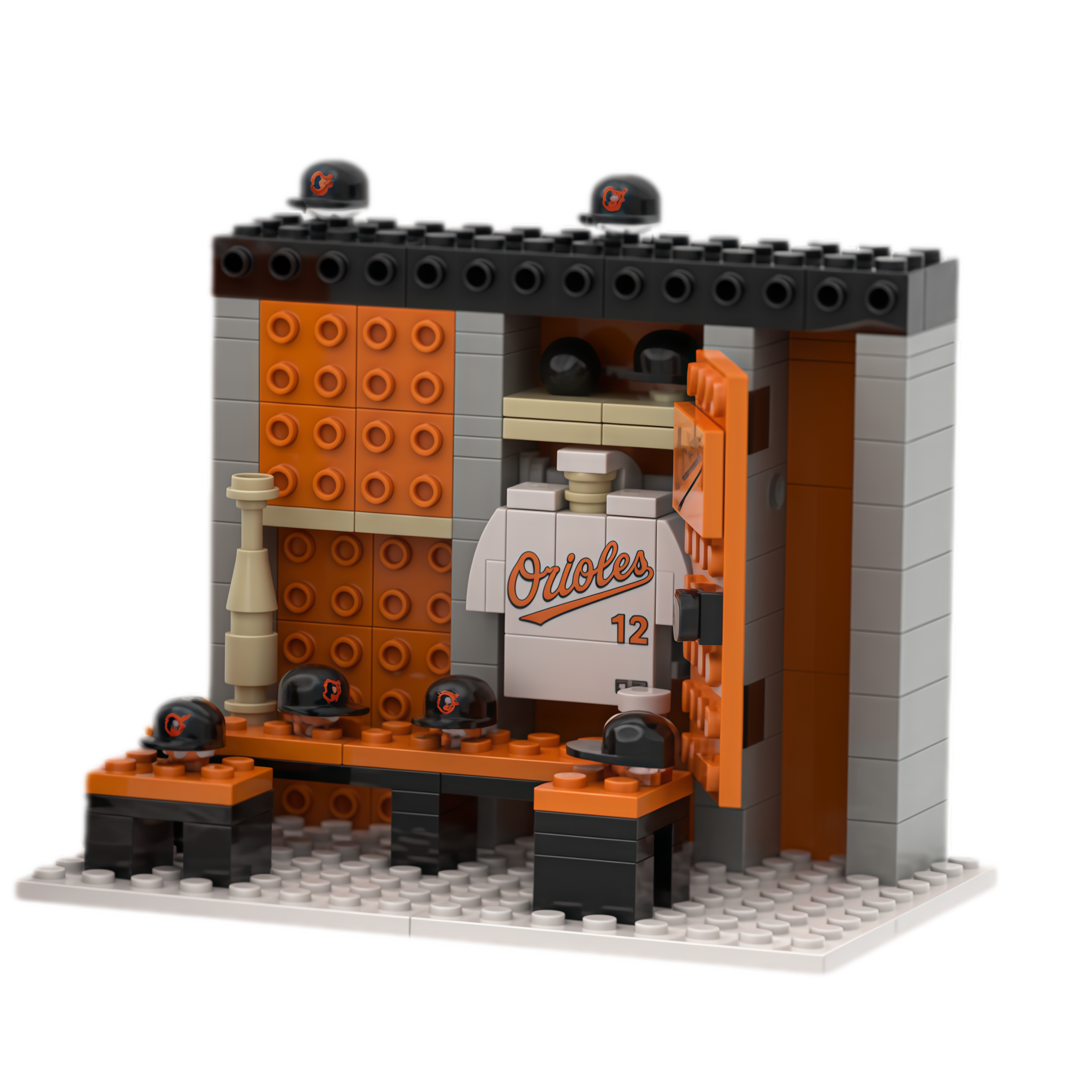 Custom Baseball Locker Building Block Set – Sports Team Display Collection