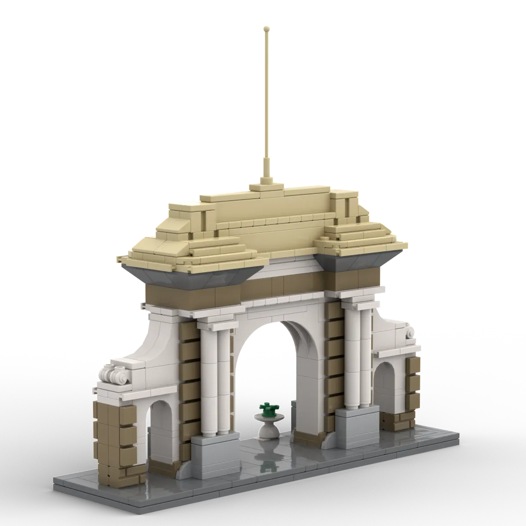 YILI Custom Tsinghua University Gate Building Block Set | Custom Campus Architecture Brick Model