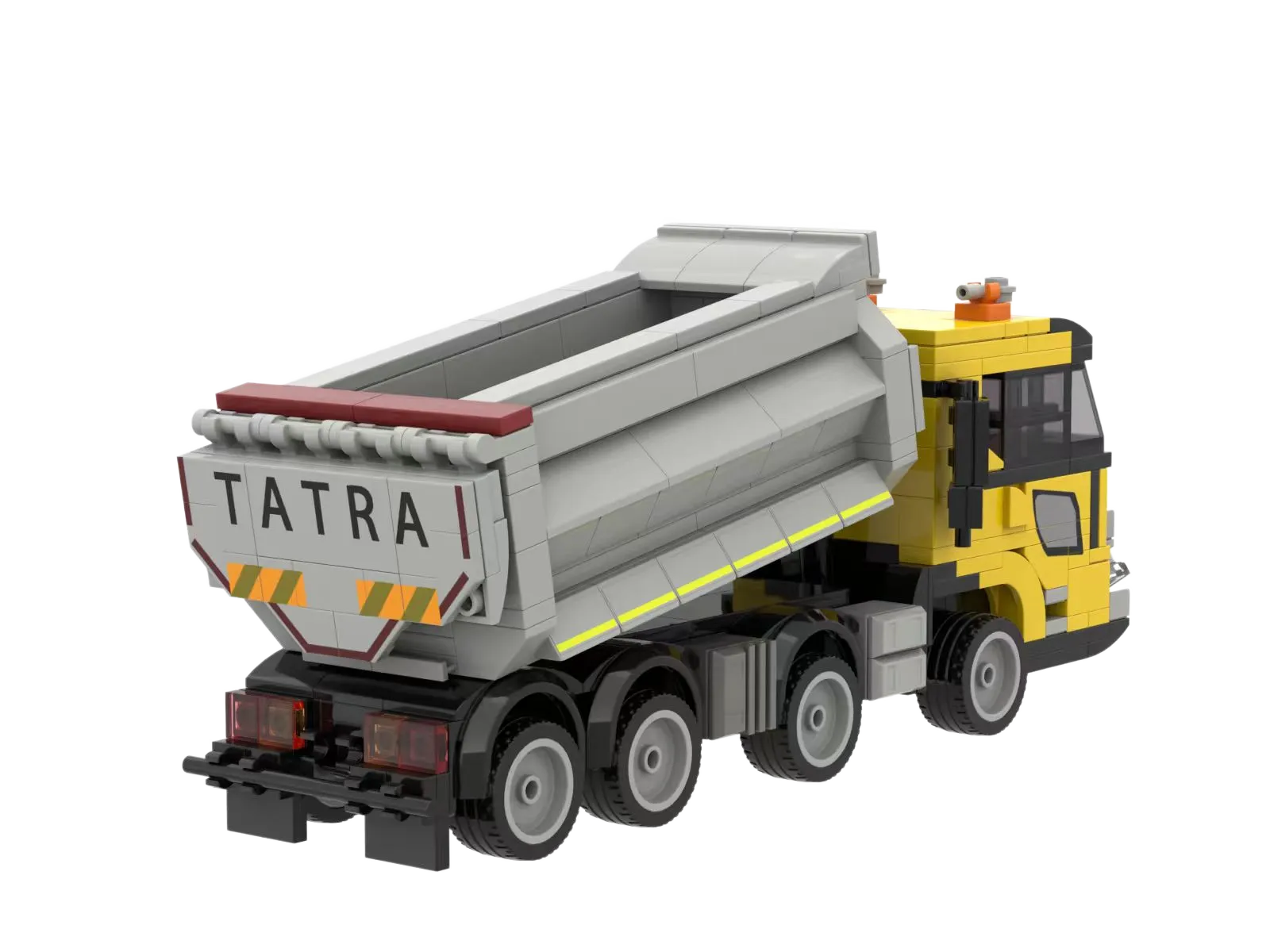 Custom Yellow Dump Truck Building Block Set – Bespoke Industrial Vehicle Model