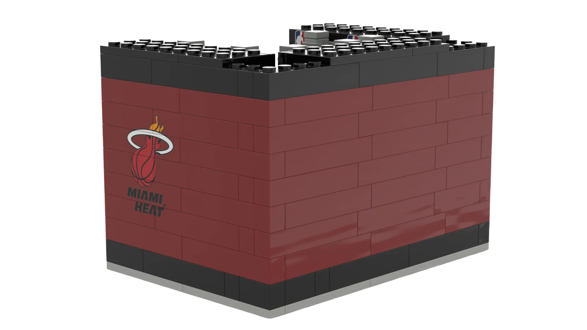 Custom Basketball Team Locker Room Building Block Set – Miami Basketball Fan Collectible Model