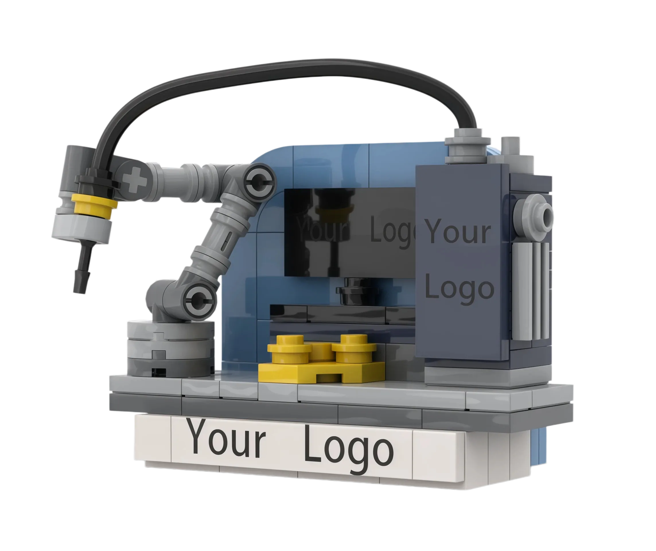 Custom Industrial Machinery Building Block Fridge Magnet | Exclusive Corporate Branding Souvenir