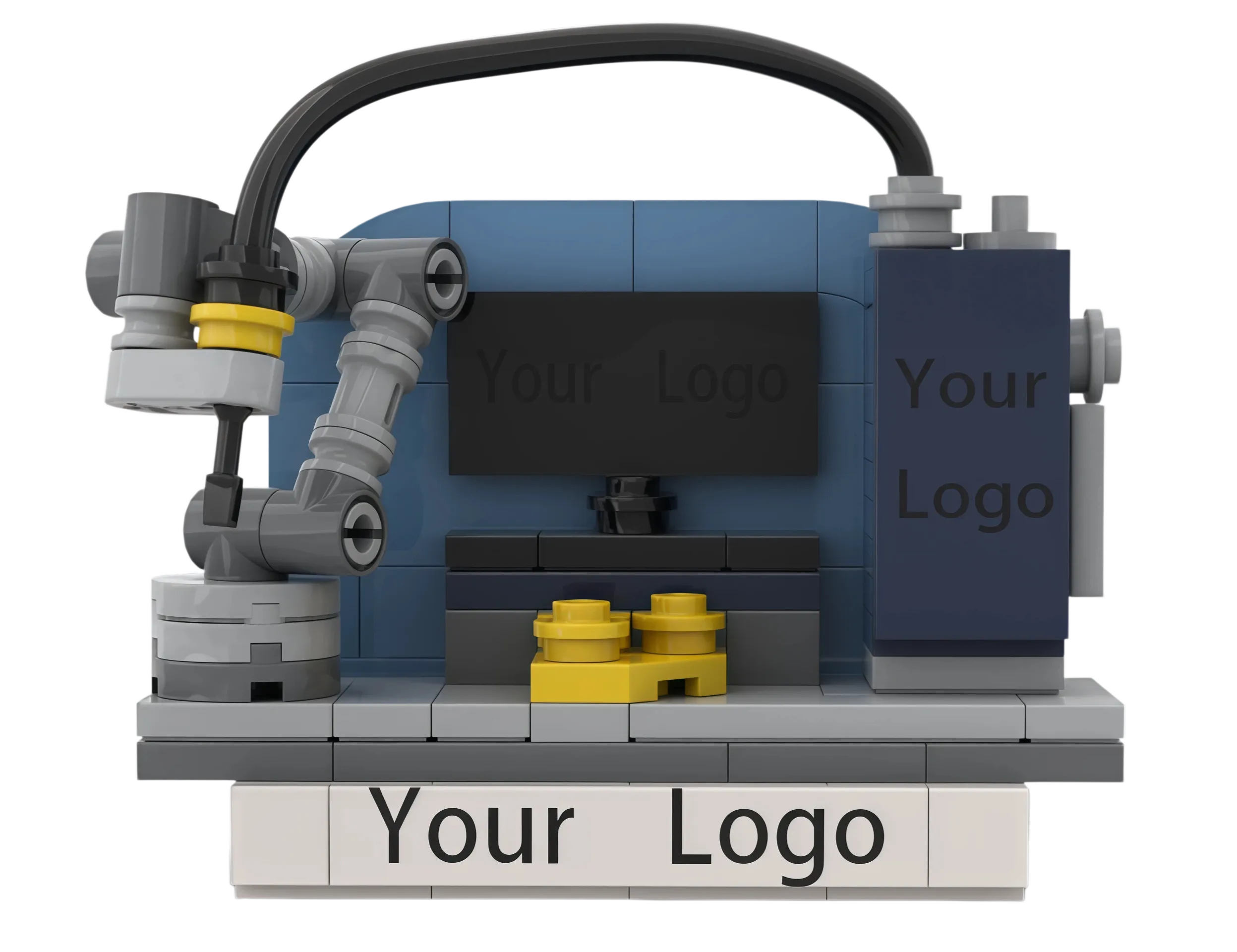 Custom Industrial Machinery Building Block Fridge Magnet | Exclusive Corporate Branding Souvenir