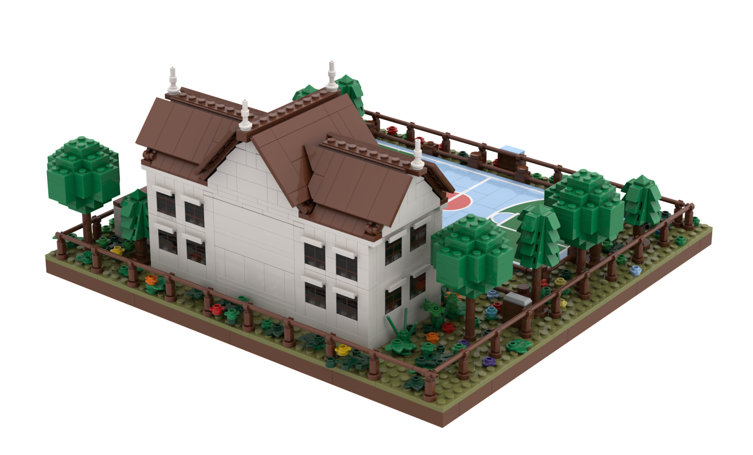 Custom School Building Block Set – Personalized Campus Scene Collection