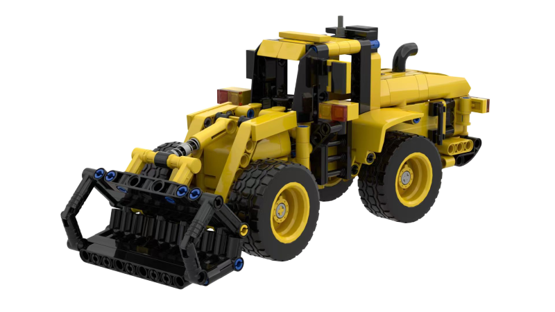 Custom Wheel Loader Building Block Set – Construction Machinery Model Collection