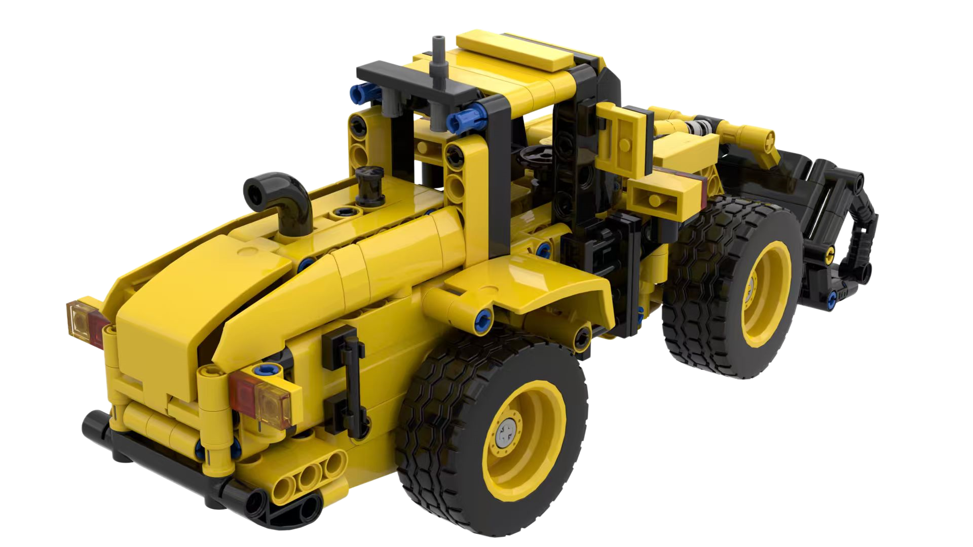 Custom Wheel Loader Building Block Set – Construction Machinery Model Collection