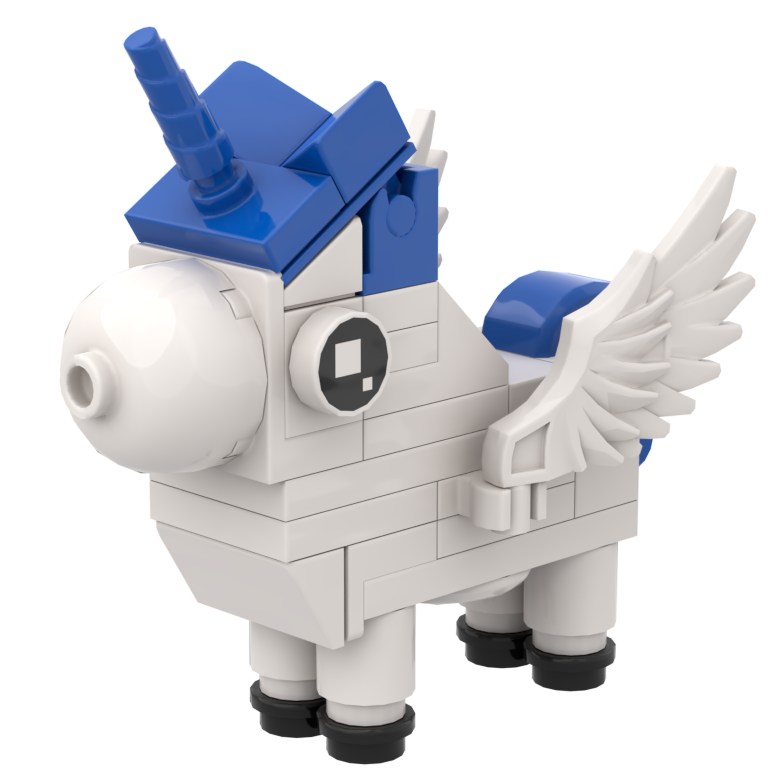 Custom Unicorn Vehicle Building Block Set – Fantasy Brick Display Model Collection