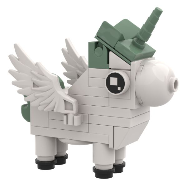 Custom Unicorn Vehicle Building Block Set – Fantasy Brick Display Model Collection