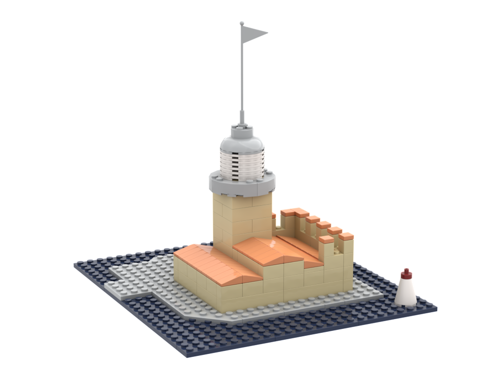 Custom Mini Tower Brick Model - Creative Architecture Building Block Display Set