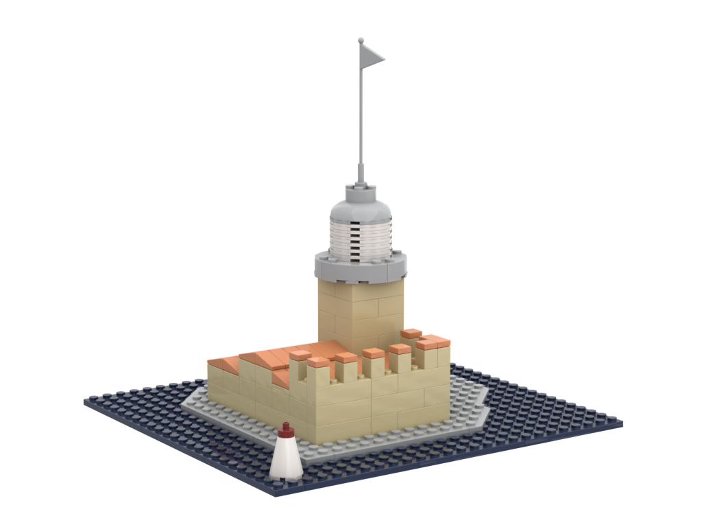 Custom Mini Tower Brick Model - Creative Architecture Building Block Display Set