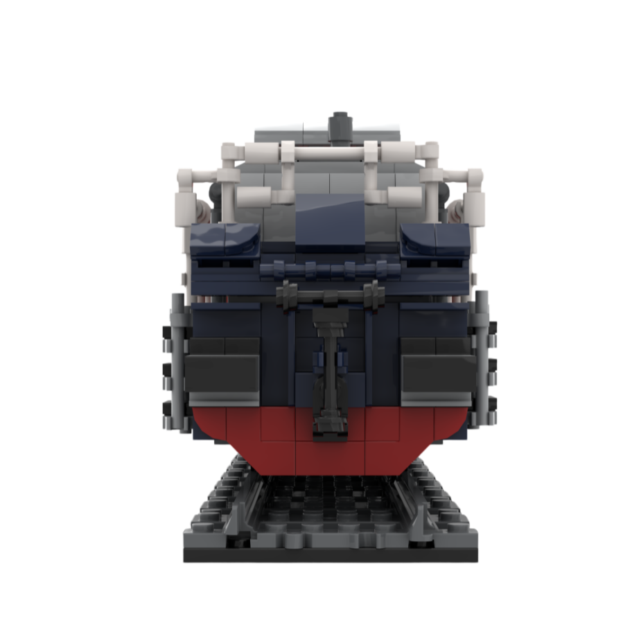 Custom Diesel Shunting Locomotive Building Block Set - Railway Train Brick Model