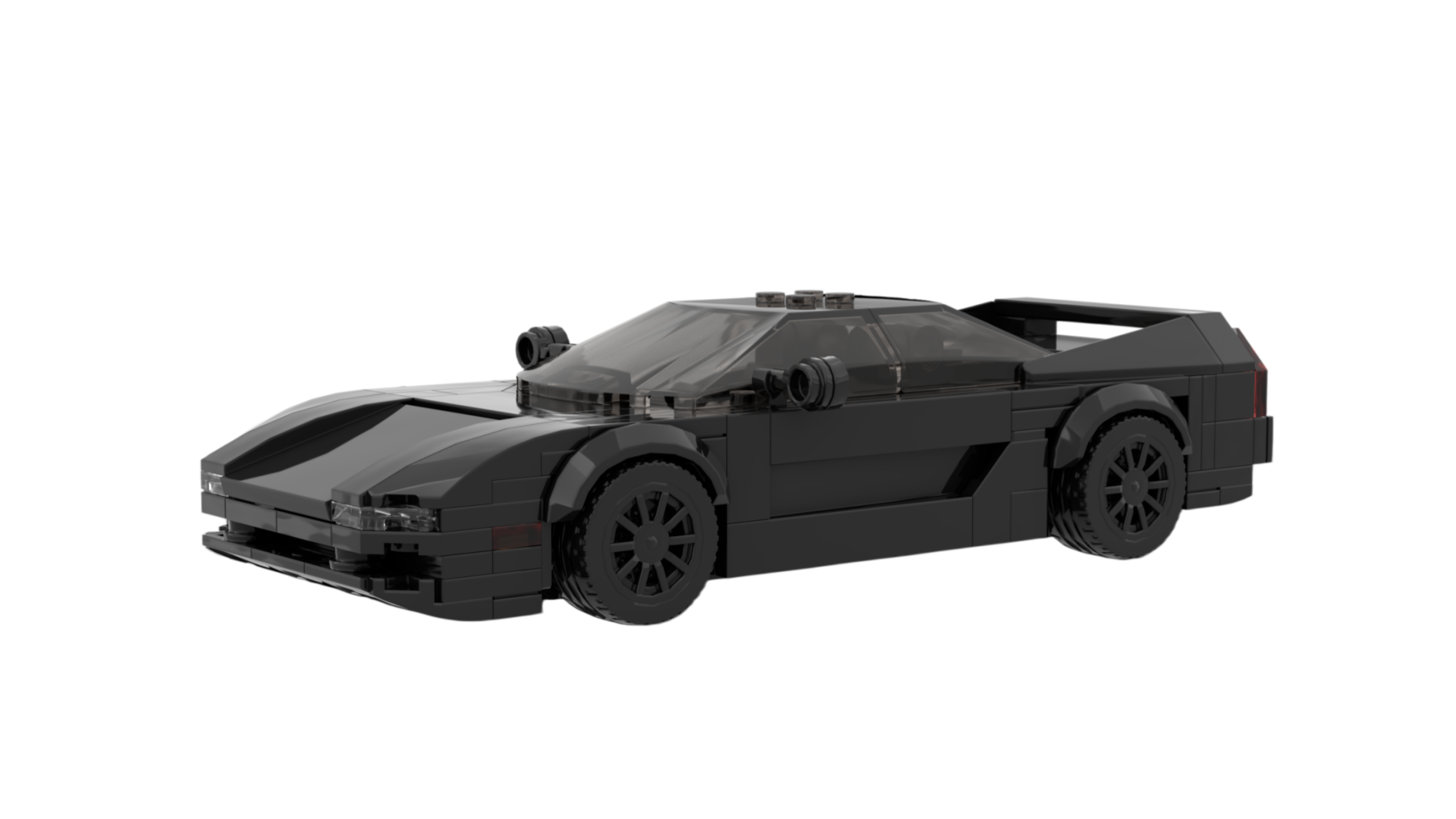Black Supercar Building Block Set – Sports Car MOC Model Collection