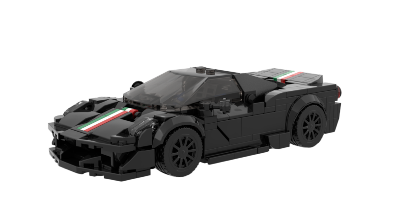 Black Supercar Building Block Set – Sports Car MOC Model Collection4