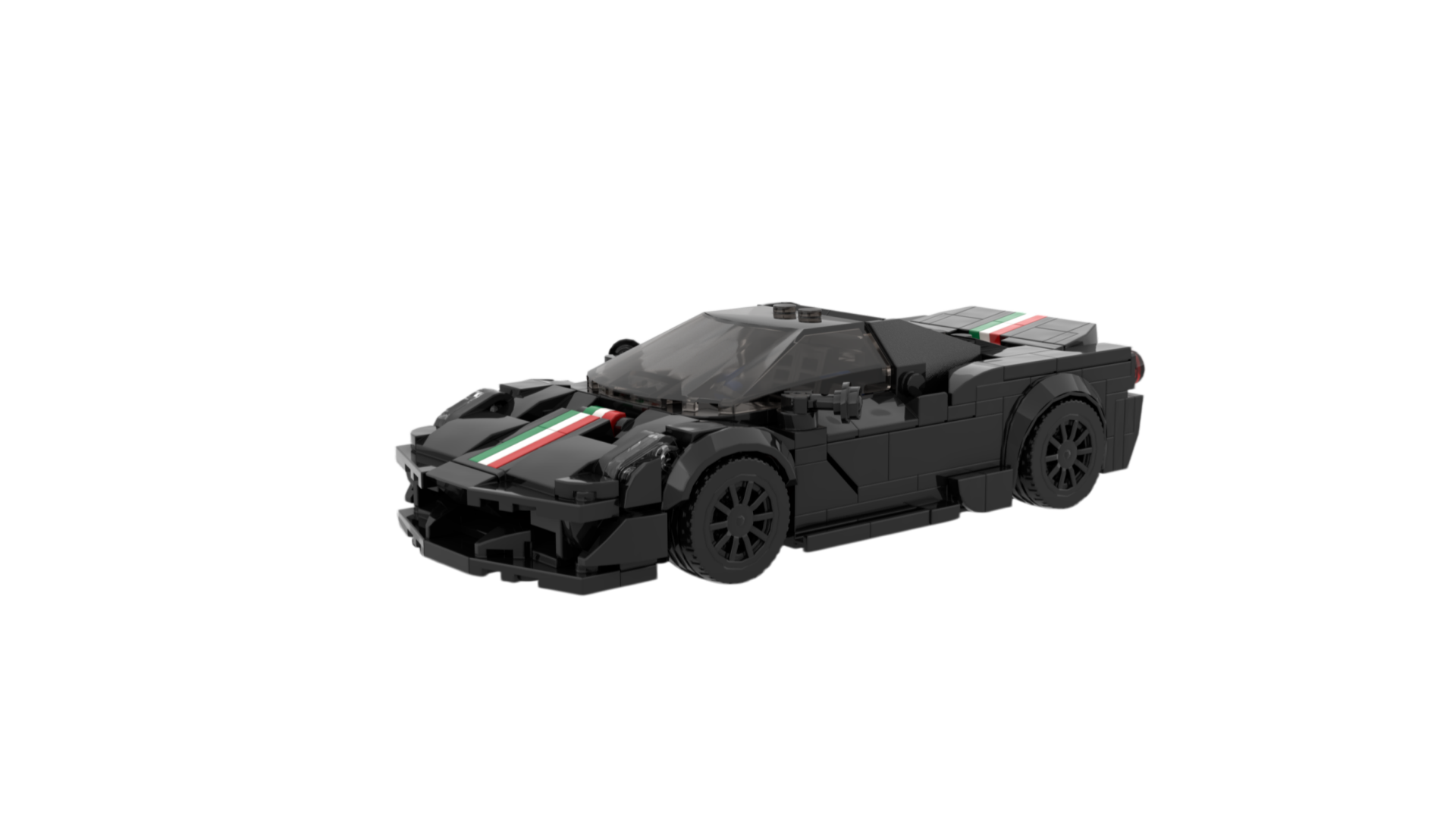 Black Supercar Building Block Set – Sports Car MOC Model Collection