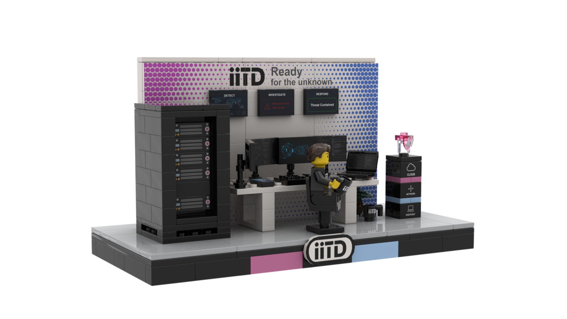 Custom Cybersecurity SOC Building Block Gifts – Mini Security Operations Center Brick Model