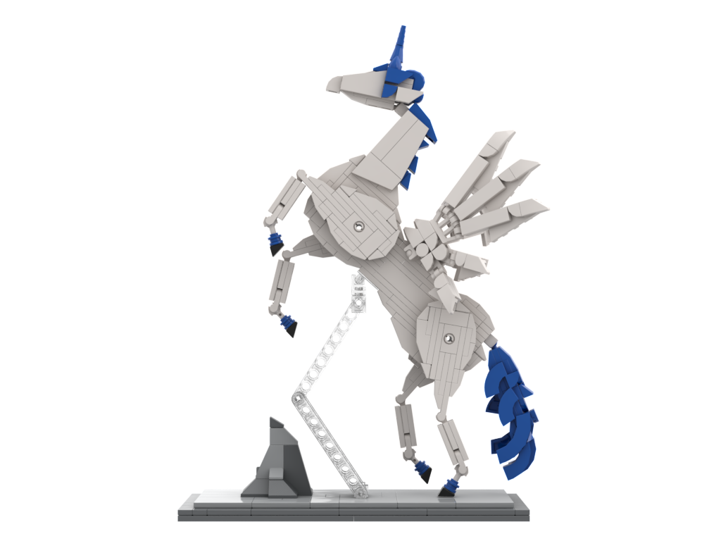Winged Unicorn Building Block Gifts – Fantasy Unicorn Brick Model with Wings & Mini Companion