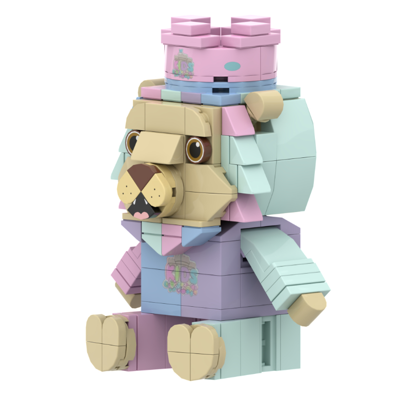 Custom Animal Character Building Blocks – Cute Lion Figure MOC Model for OEM & ODM Projects