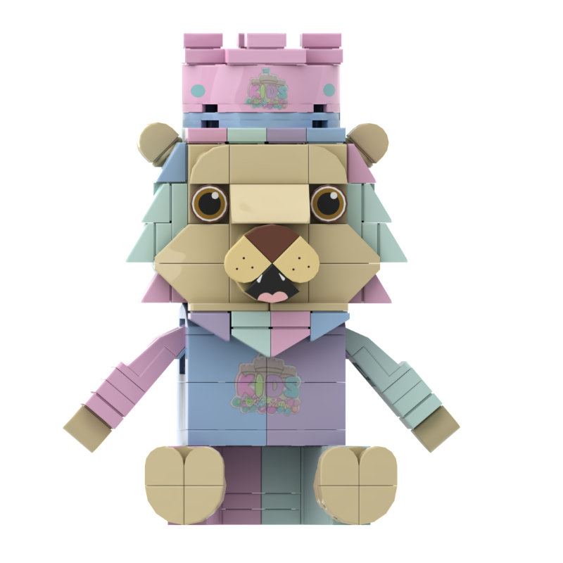 Custom Animal Character Building Blocks – Cute Lion Figure MOC Model for OEM & ODM Projects