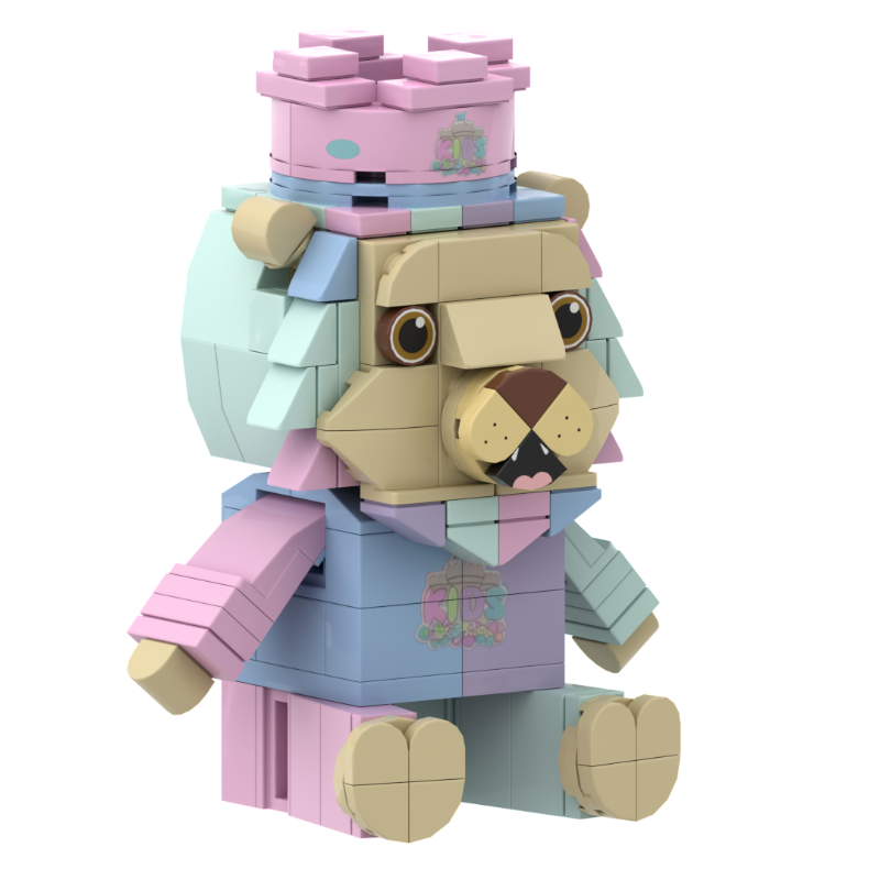 Custom Animal Character Building Blocks – Cute Lion Figure MOC Model for OEM & ODM Projects