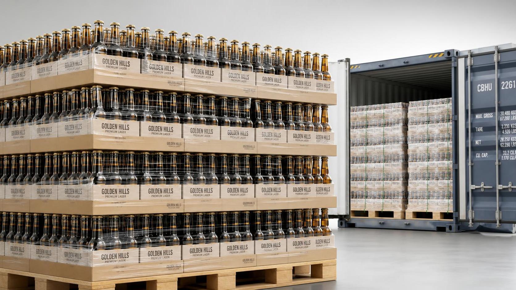 What minimum order volume do private label beer manufacturers require for glass bottle runs?