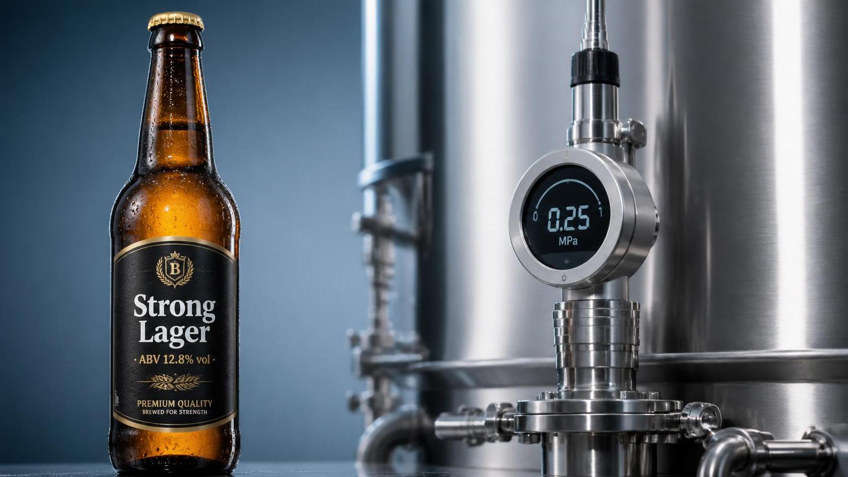 How strong is the ABV ceiling for Strong lager beer produced under Chinese food safety licensing?