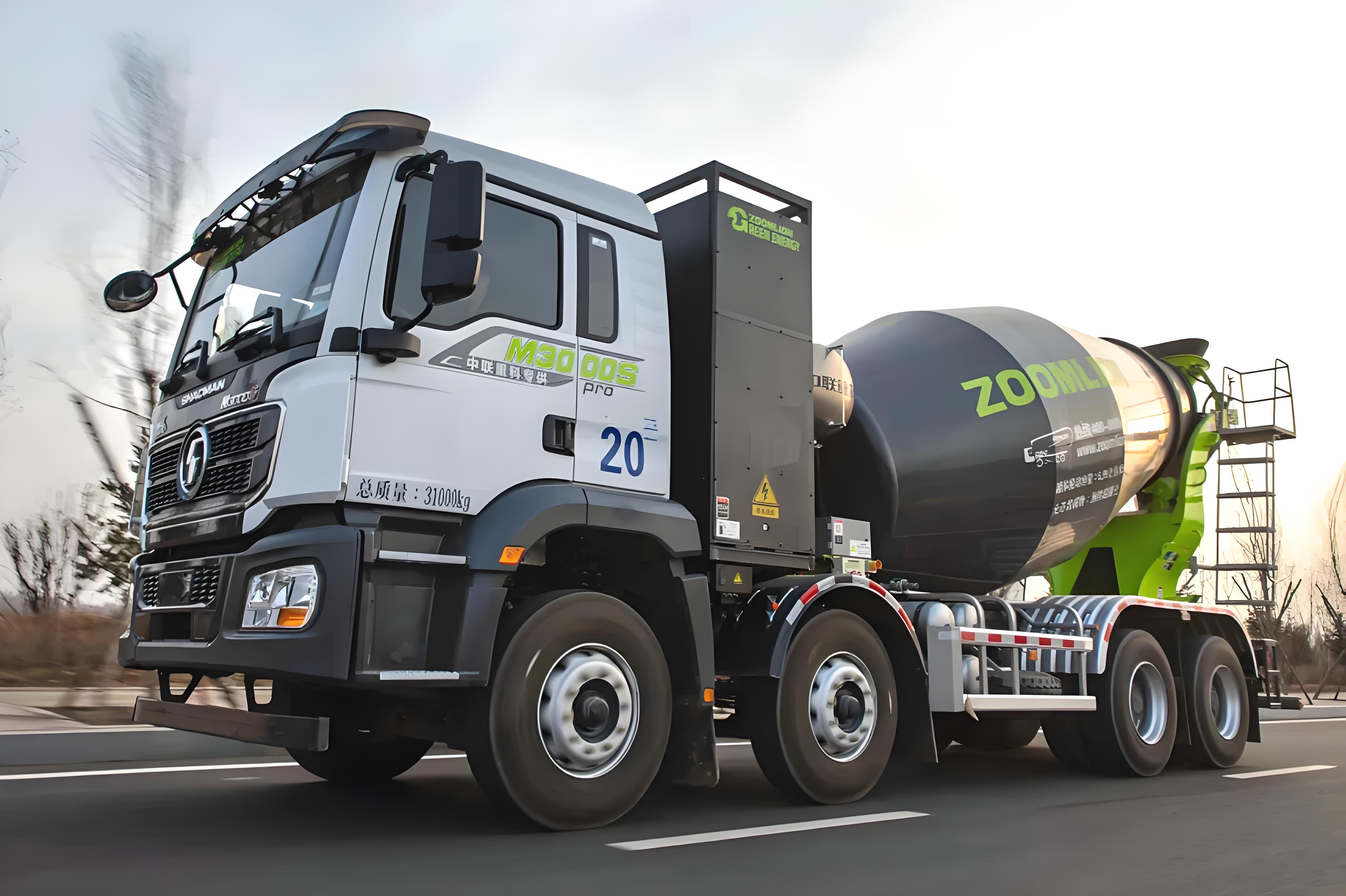 Grands camions malaxeurs à béton électriques à grande échelle dans le Heilongjiang