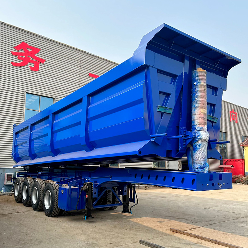 3 Axles 80 Tons U Shape Tipper Semi Trailer