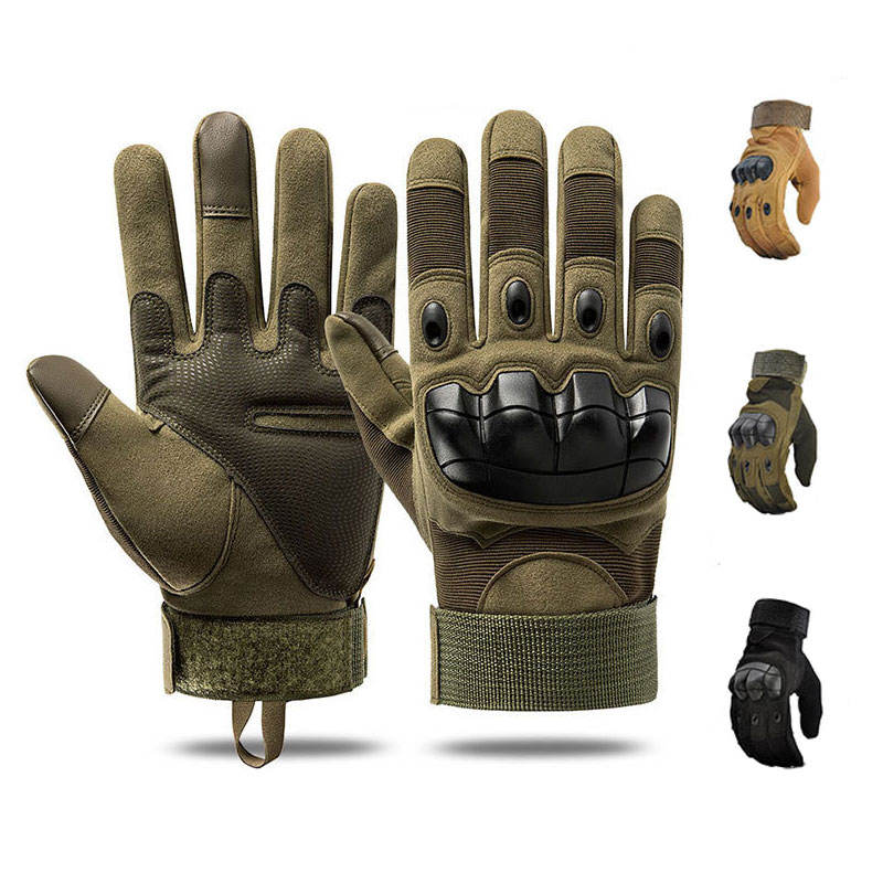 SONICE Factory Sports Smart Hard Knuckle Combat Full Finger Tactical Gloves with Touch Screen Technology Made of Premium Leather