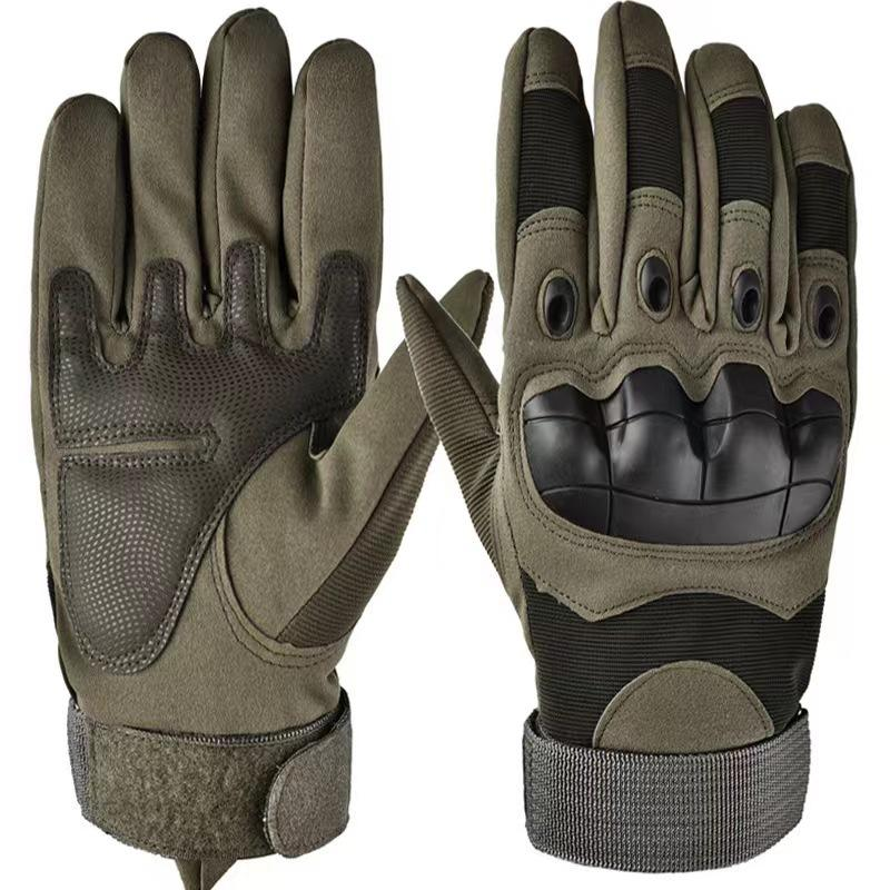 SONICE Factory Sports Smart Hard Knuckle Combat Full Finger Tactical Gloves with Touch Screen Technology Made of Premium Leather