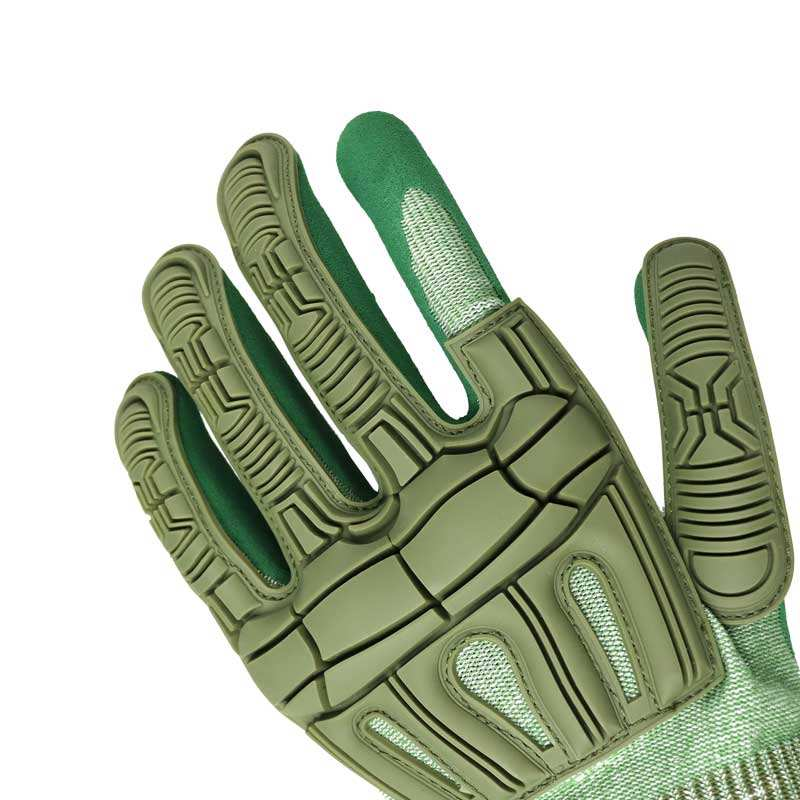 Industrial Safety Gloves Green Nitrile SONICE Cut-resistant and anti-vibration protective tactical work gloves
