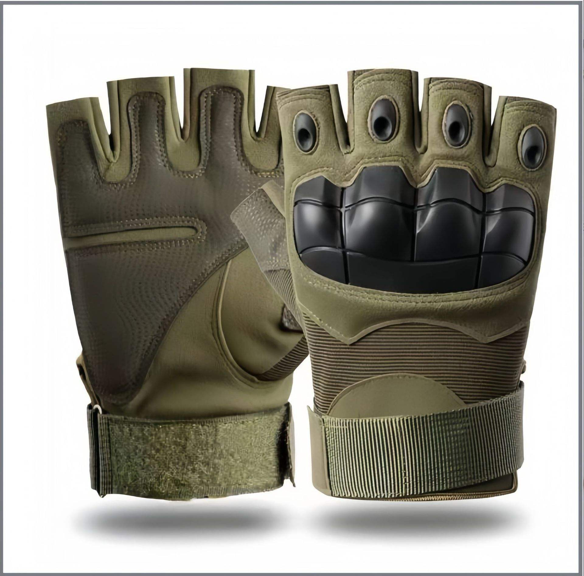 SONICE Half Finger Leather Tactical Gloves for Training Hunting Shooting Combat Climbing Hard Training Kneads Fingerless Gloves