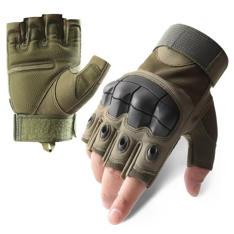 SONICE Microfiber Half Finger Tactical Gloves Touch Screen Resistant Outdoor Shooting Mount Personal Defense Equipment