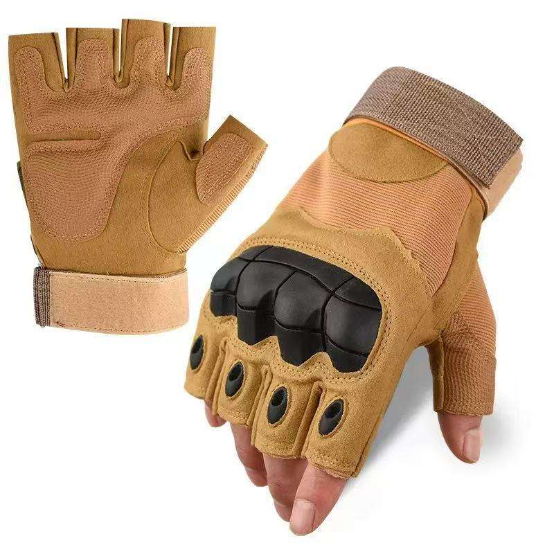 SONICE Tactical Hard Knee Gloves for Training, Hunting, Shooting, Combat, Climbing, Training, Full Half Finger, Hand Protection