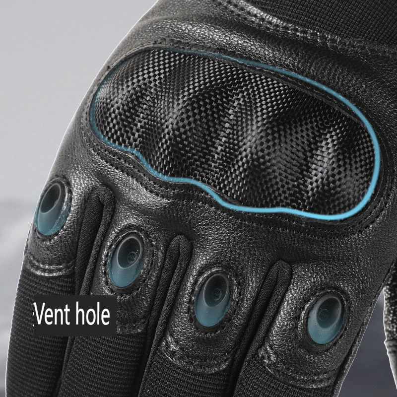 SONICE Motorcycle Gloves, Leather, Touch Screen, Noodle Protection, Durable, HPPE, Anti-Cut Level 5, Tactical Shooting Gloves