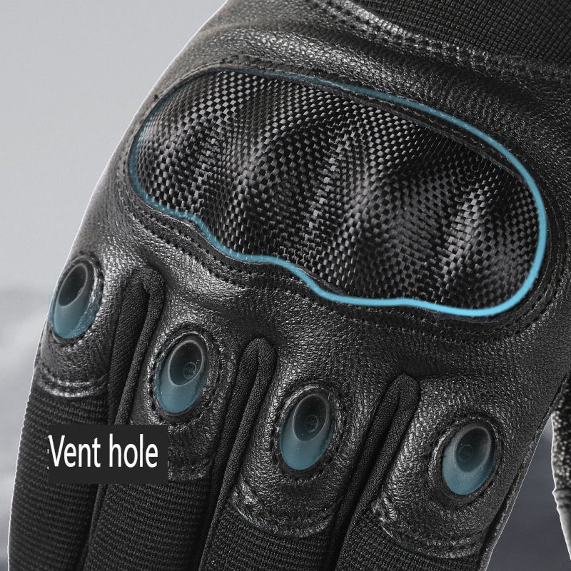 SONICE Motorcycle Gloves, Leather, Touch Screen, Noodle Protection, Durable, HPPE, Anti-Cut Level 5, Tactical Shooting Gloves