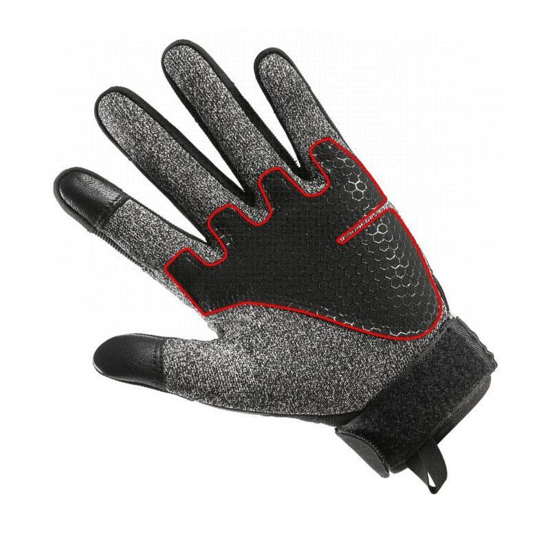 Resistant Tactical Gloves in Leather/HPPE with Touch Screen, Noodle Protection, for Cycling, Fishing, Motorcycling, Training and Outdoor Activities