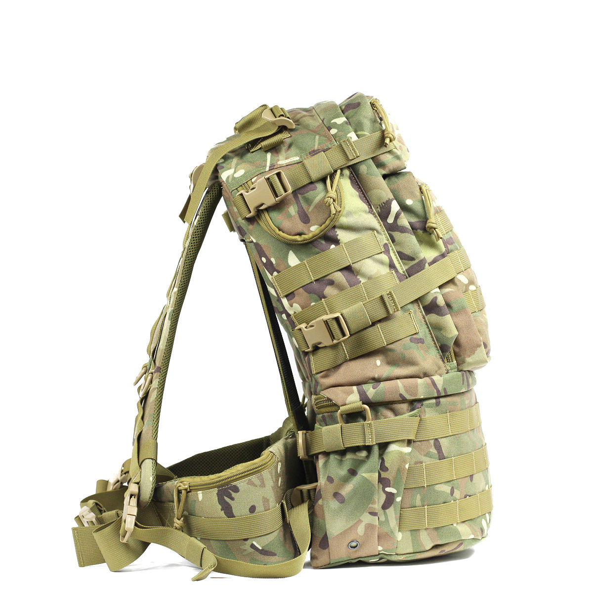 TONMO 062 Custom Nylon Tactical Backpack, Camouflage, 59L, Waterproof, Resistant, for Assault, Outdoor Combat Training