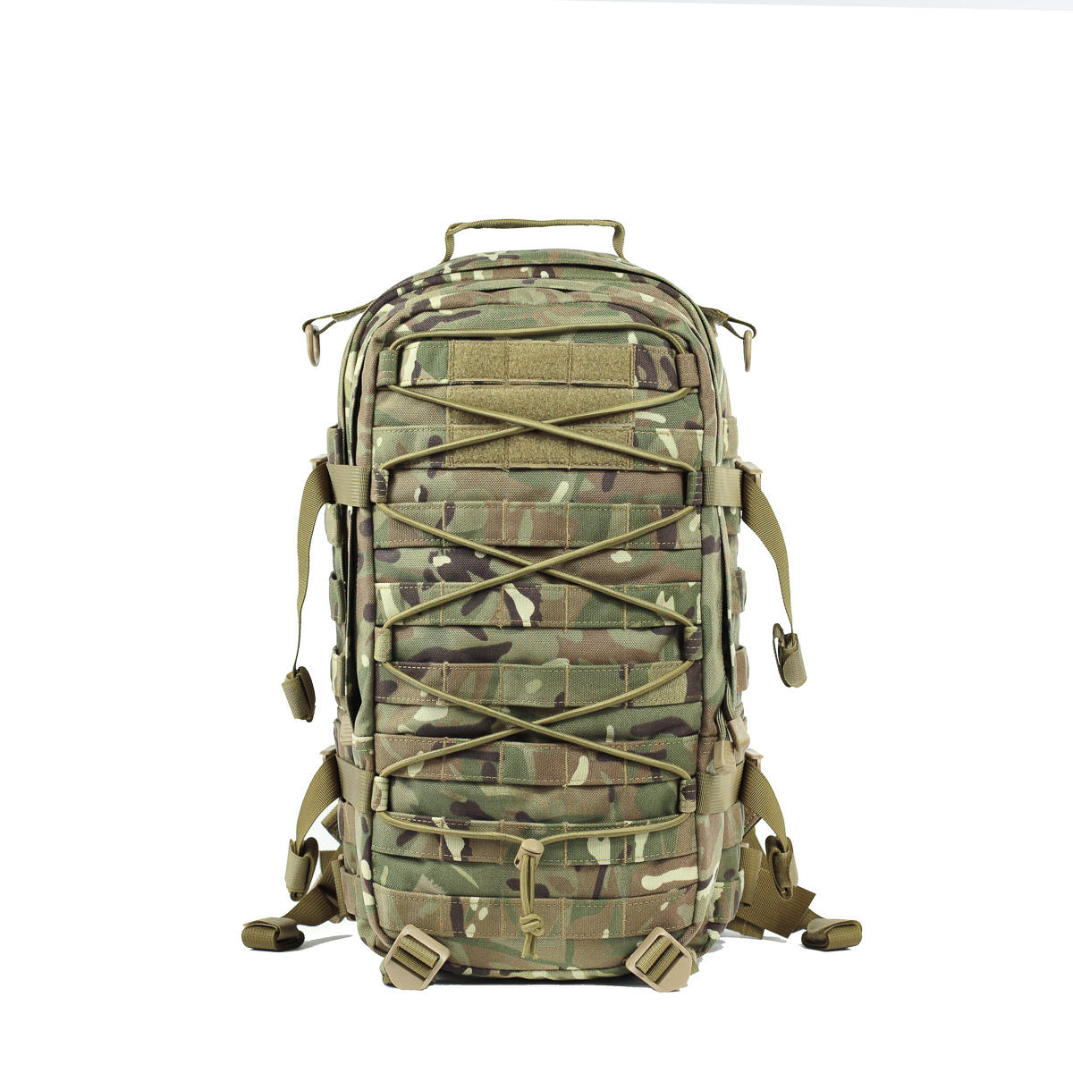 Tactical Backpack 25L 1000D Nylon Molle System Waterproof Durable Outdoor Camping Hiking Polyester Air Cushion Belt Camouflage Design