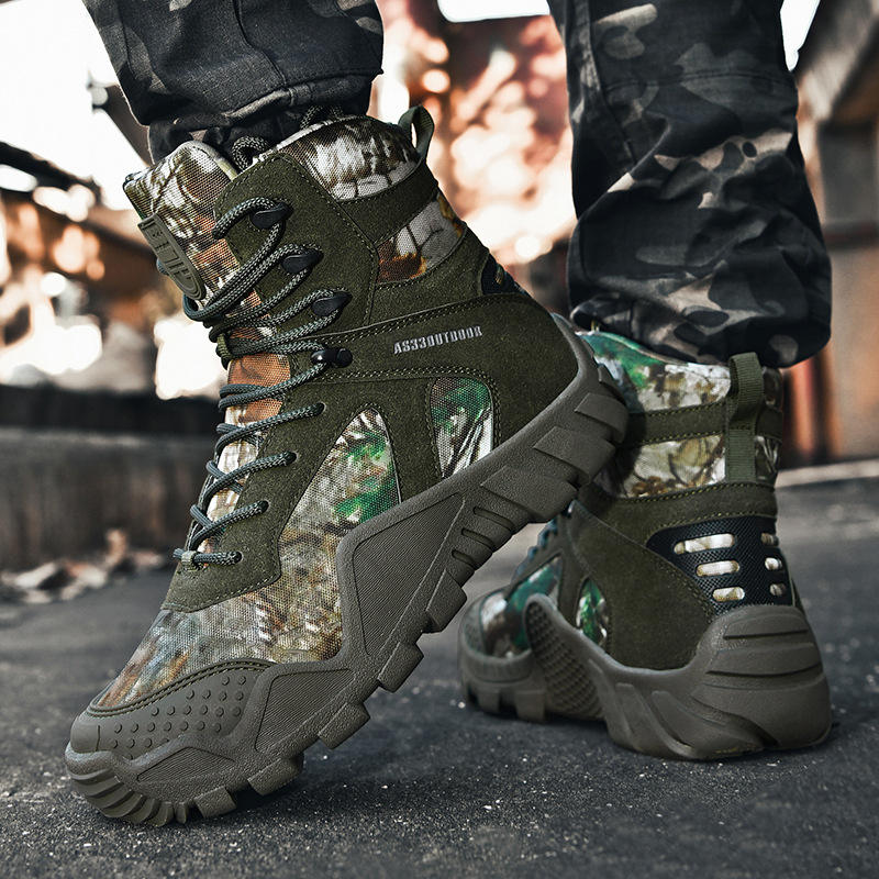 Winter Anti-Slip Tactical Boots, Hiking, Mountaineering, Wear Resistant Ankle Boots, Desert Tactical Training Boots