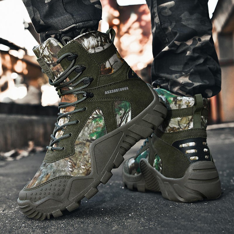 Winter Anti-Slip Tactical Boots, Hiking, Mountaineering, Wear Resistant Ankle Boots, Desert Tactical Training Boots