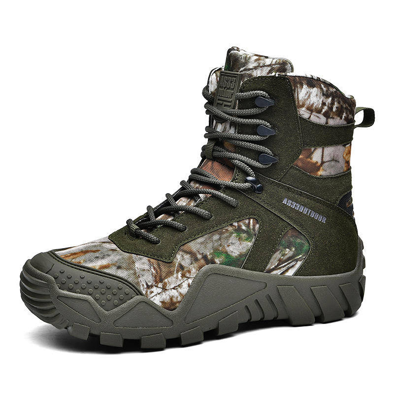 Winter Anti-Slip Tactical Boots, Hiking, Mountaineering, Wear Resistant Ankle Boots, Desert Tactical Training Boots