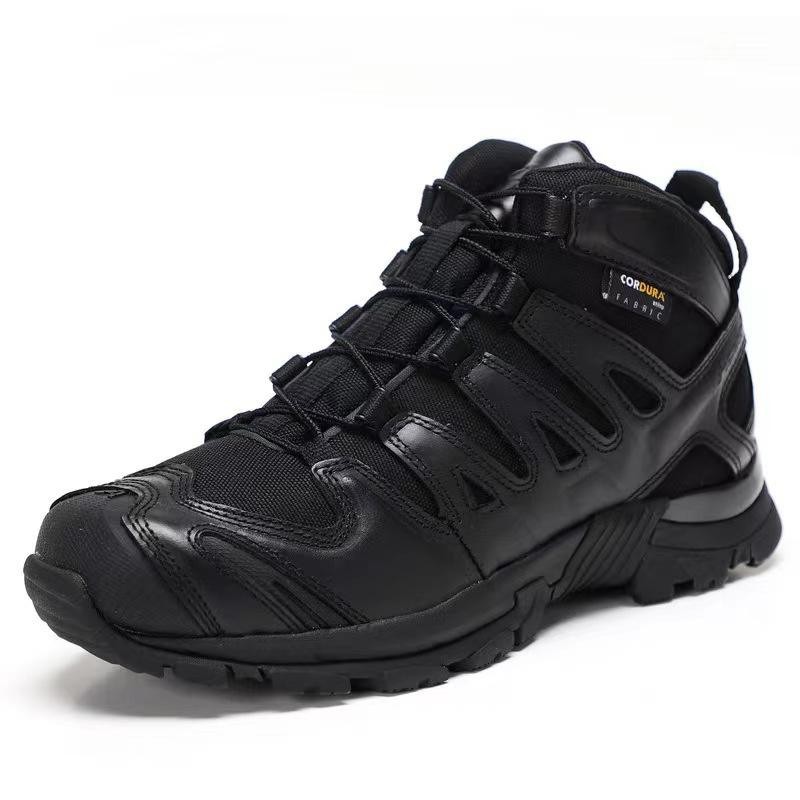 Outdoor combat desert boots, hiking tactical safety shoes, waterproof, breathable, leather, unisex, anti-slip tactical safety clothing